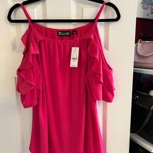 NWT NEW YORK & COMPANY PINK BLOUSE SIZE LARGE